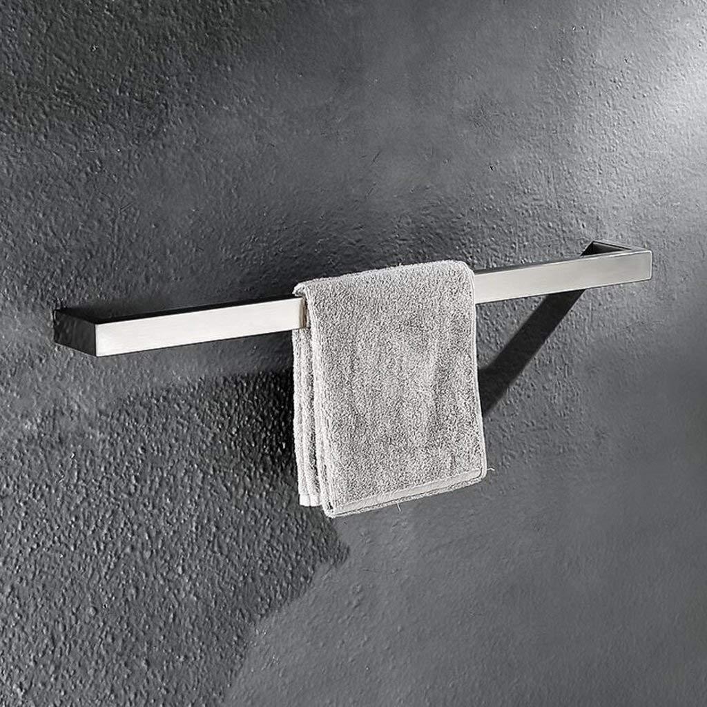 Porte-serviettes mural avec barre de douche et accessoires salle de bain chrome