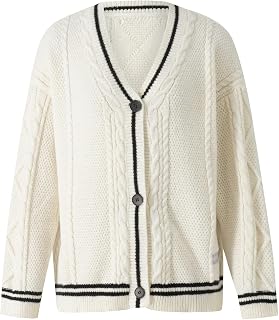 Women's Long Cardigans Open Front Long Sleeve Knit Cardigans Star Print Lightweight Sweater Outerwear with Pockets