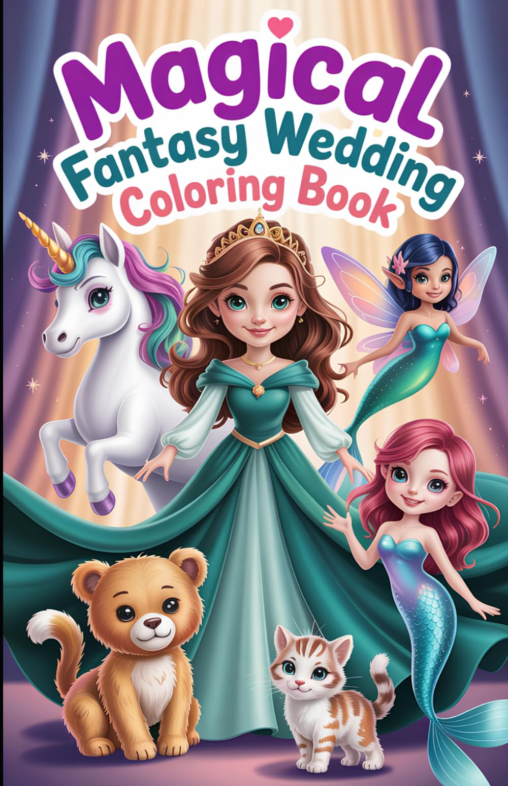 Magical Fantasy Wedding Coloring Book: Enchanted Fairytale Weddings for Adults, Relaxation and Stress Relief | Beautiful Enchanted Wedding Scenes for Adult Relaxation