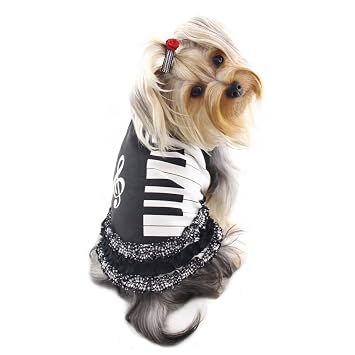 Klippo Pet Kdr058Xl Adorable Piano Dress With Ruffles - Extra Large