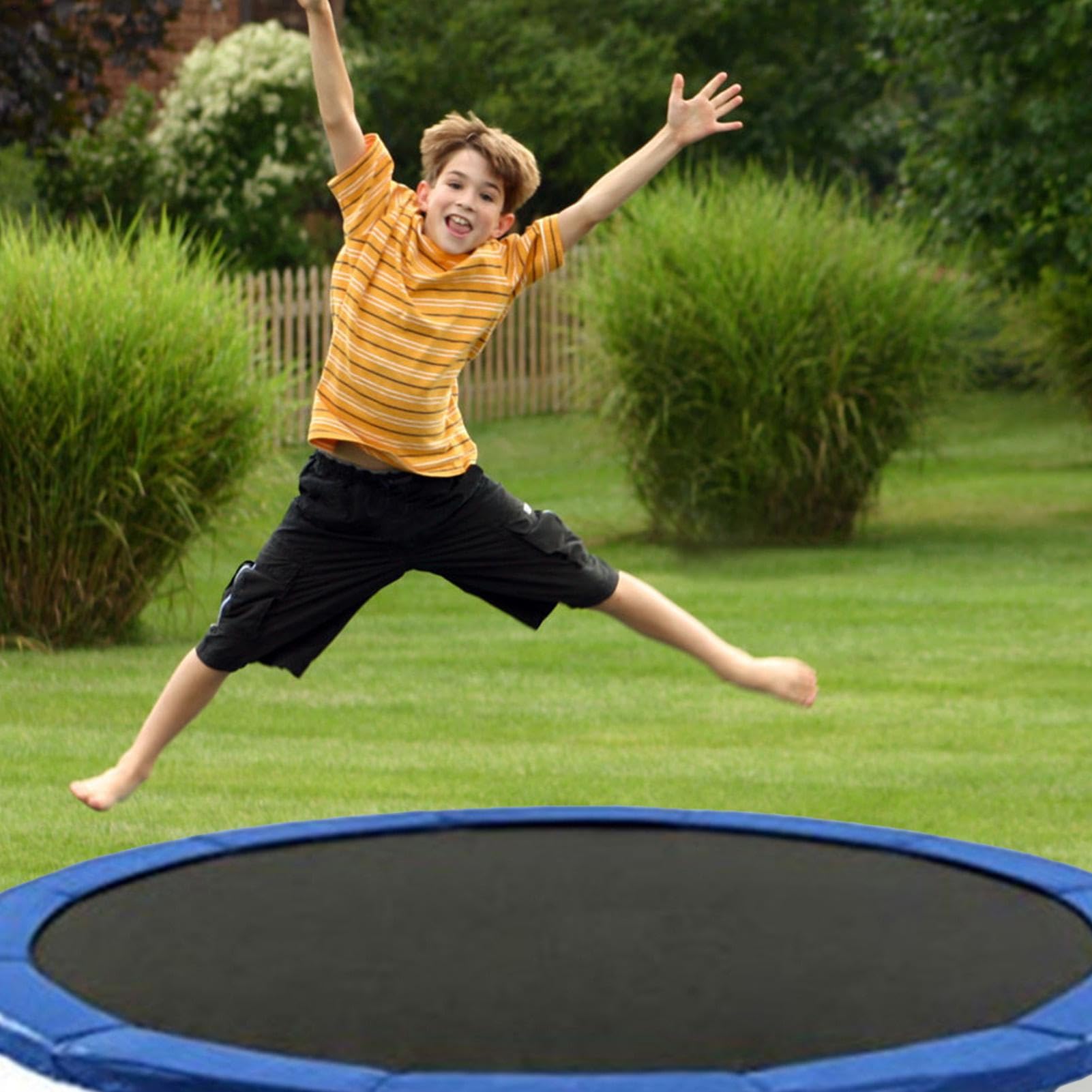 Wymienna wyściółka trampoliny, okrągła ramka dla bezpieczeństwa, bez otworów na słupki, akcesoria odporne na warunki atmosferyczne, idealna do zabawy na świeżym powietrzu