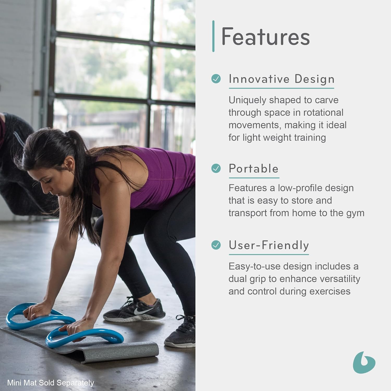 Balanced Body SmartBell Ergonomic Two-Handed Pilates Exercise Weight, Pilates Dumbbell, Exercise Equipment for Home Gym or Pilates Studio Use - Image 4