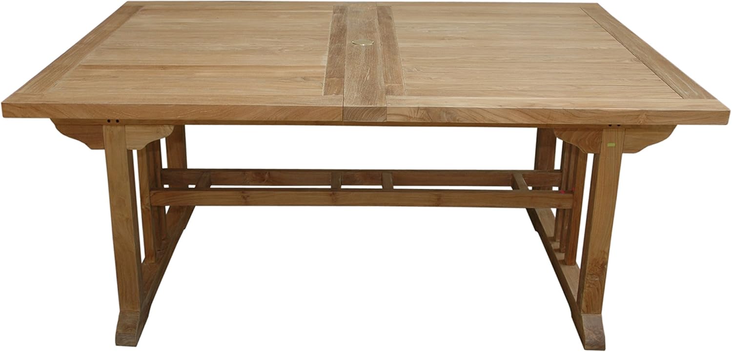 Anderson Teak Sahara Rectangular Double Extension Table, 106-Inch