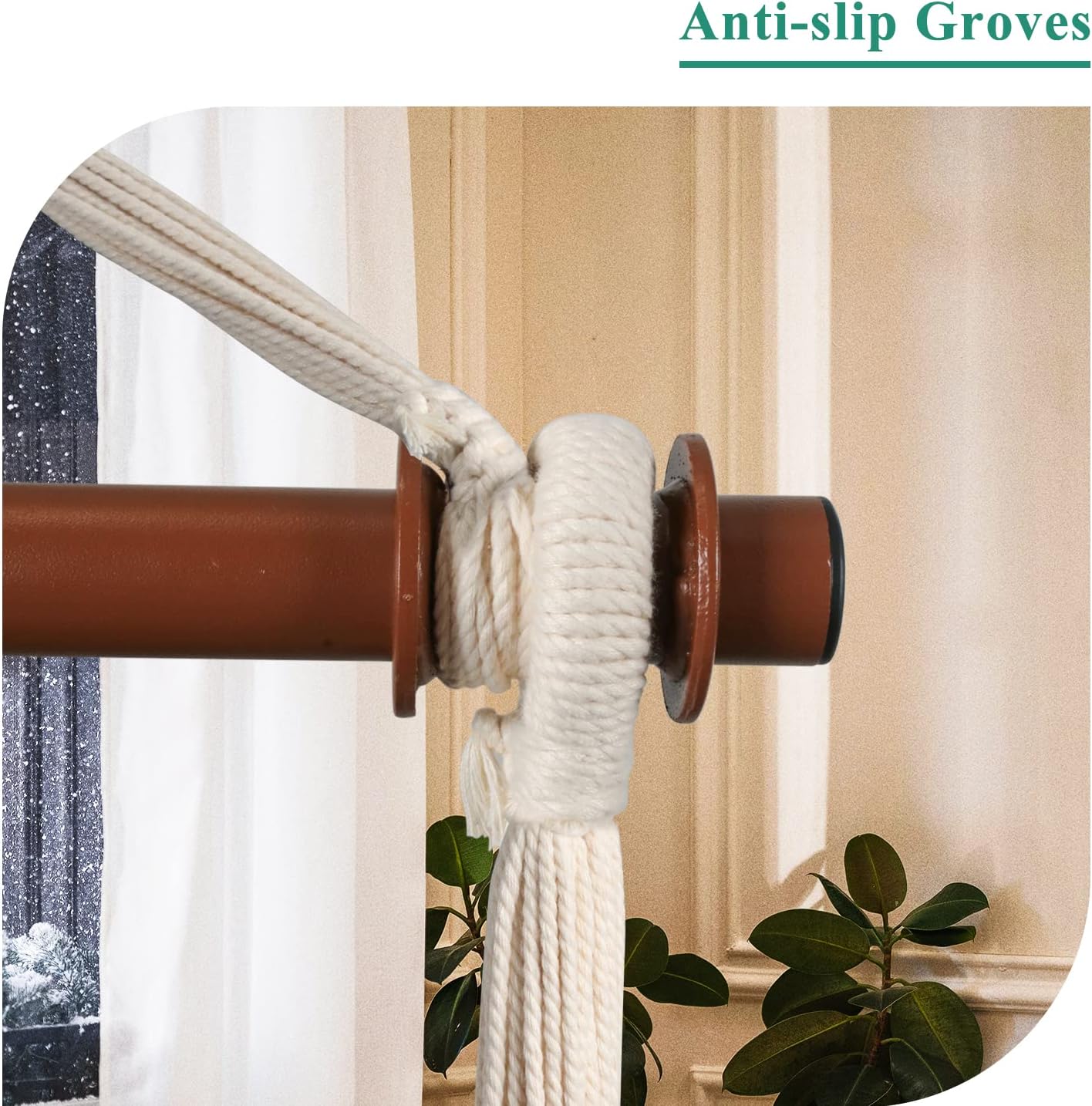 Large Caribbean Hammock Chair with Hanging Hardwear Kits, Indoor Outdoor Hanging Chair with Spreader Bar and 2 Hanging Hooks