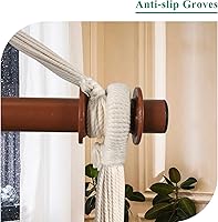 Vista 4 de Hamaca de columpio caribeña mejorada con barra metálica desmontable, hamaca grande, silla de columpio XL con cuerda para colgar