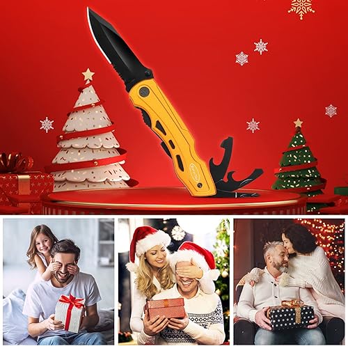 Miniatura 6 de RoverTac, navaja multiuso, para campamento, pesca, senderismo, actividades al aire libre, con alicates, destornillador, abridor de botellas, cierre