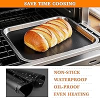 Vista 4 de 5 piezas de esteras de teflón para forro de horno para la freidora de aire de puerta francesa de 26 QT Emeril Lagasse 360, forros de freidora