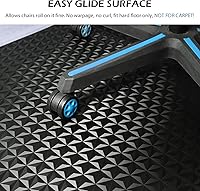 Vista 5 de SALLOUS Tapete para silla para suelo duro, 63" x 51" tapete para silla de oficina para suelo de madera dura, protector de suelo duro multiusos