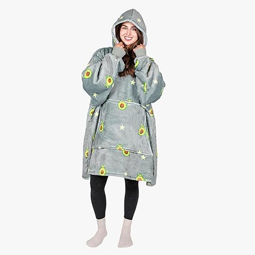Miniatura 6 de Tirrinia Wearable Blanket Oversized Hoodie for Adults, Avocado Blanket Hoodie, Sherpa Sweatshirt, as Warm & Funny Gifts for Men Women Girlfriend.