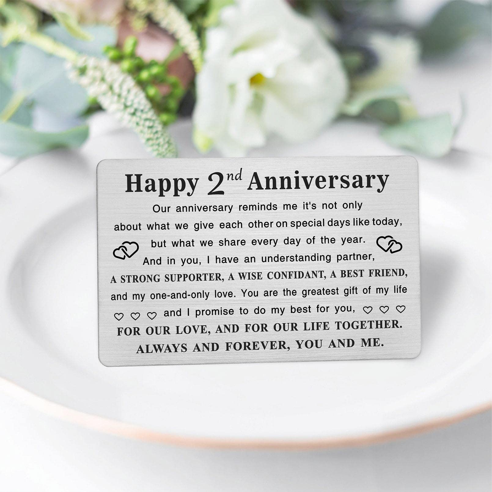 emena エメナ 2nd Anniversariy Coffret Amazon.com : STOFINITY Cotton 2nd Anniversary Card Gifts For