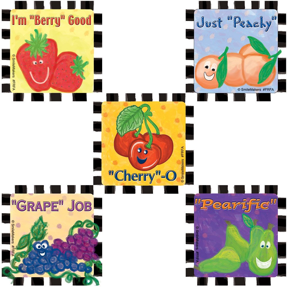 Stickers Fruit Faces Scratch N Sniff pour animer les ateliers de loisirs créatifs