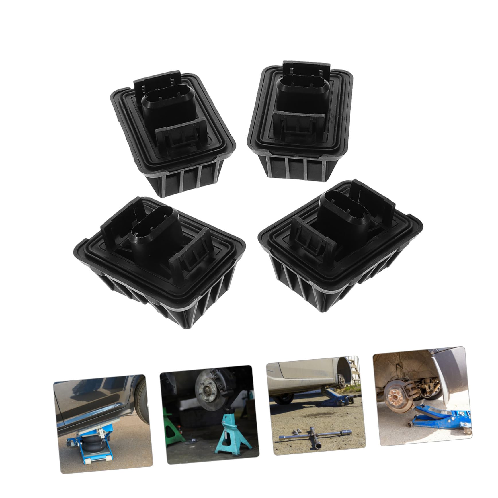 Luxshiny 4pezzi Cuscinetti in Gomma Per Martinetti Idraulici Base Per Martinetto Supporto Per Martinetto Da Pavimento Adattatore Per Per Auto Accessori Per Sollevamento