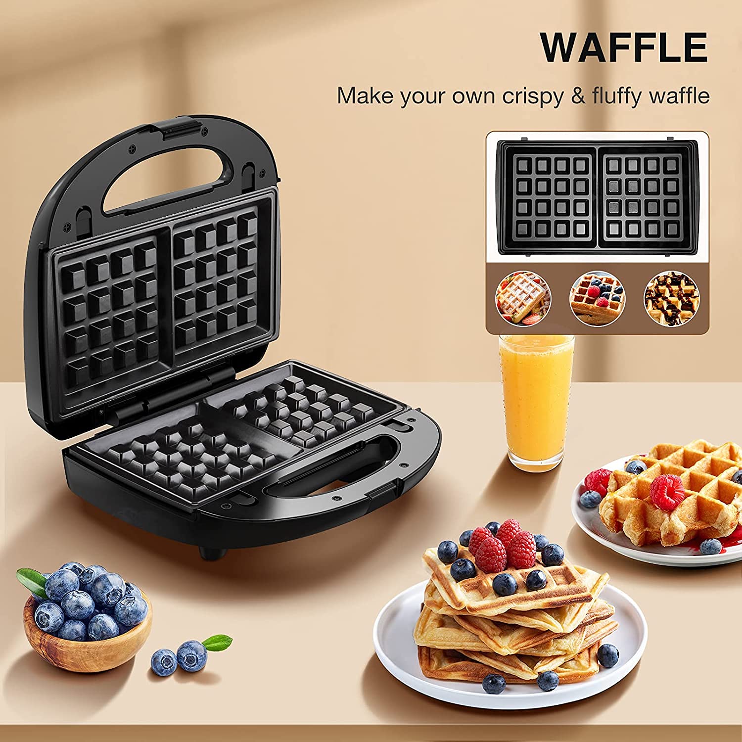 belgian waffle and panini maker