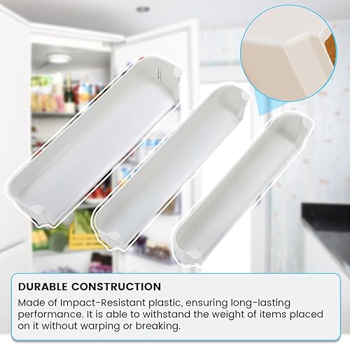 Miniatura 5 de HECASA 29325760166 Kit de estante para puerta de refrigerador compatible con Dometic Refrigerador Congelador Superior Inferior ABS Plástico Blanco