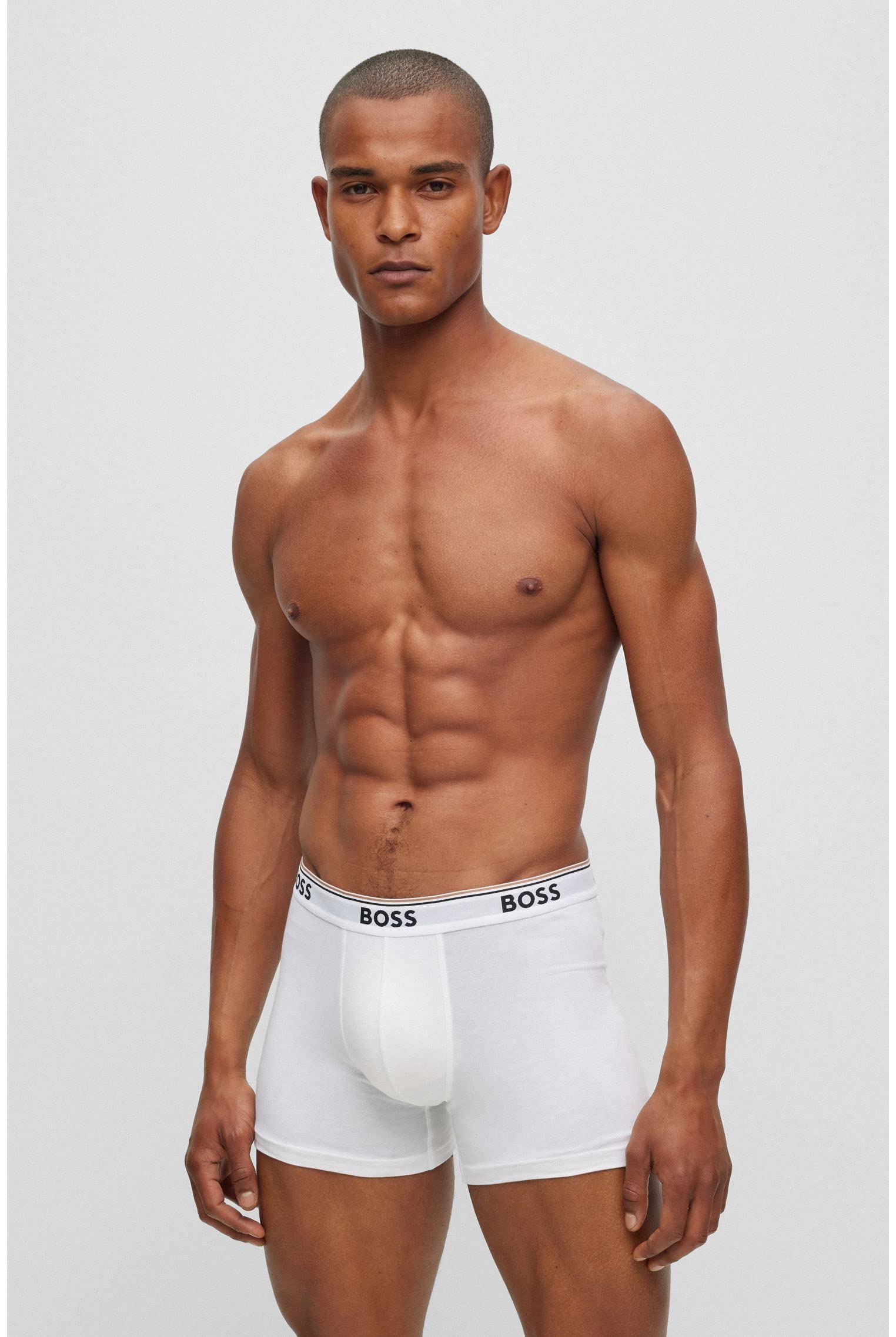 BOSS bokserki męskie, White100, M, 3 pary