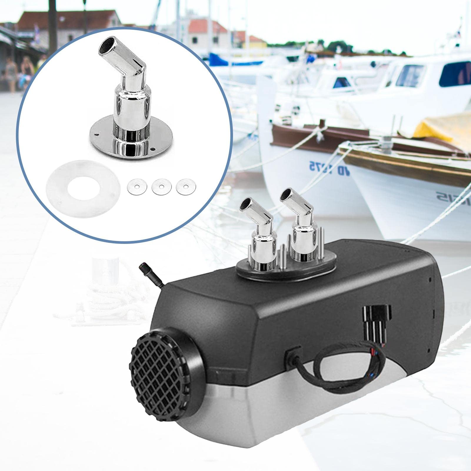 Grille Aération Hotte Échappement Bateau Acier Inox 316 - Ventilation Marine Avec Base Nylon - 123x147x72 Mm