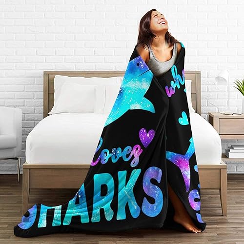 Miniatura 5 de Manta de forro polar de tiburón oceánico, manta de felpa mullida, súper suave y acogedora, cálida decoración de tiburón, regalos para niñas, niños y