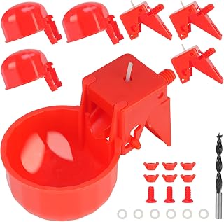 4Pcs Chicken Water Cups, 3rd Gen Automatic Chicken Water Feeder with Crack-Resistant Design, Poultry Waterer, Suitable for Chicks, Turkey, Duck, Pigeons, Goose, Bunny and Bird