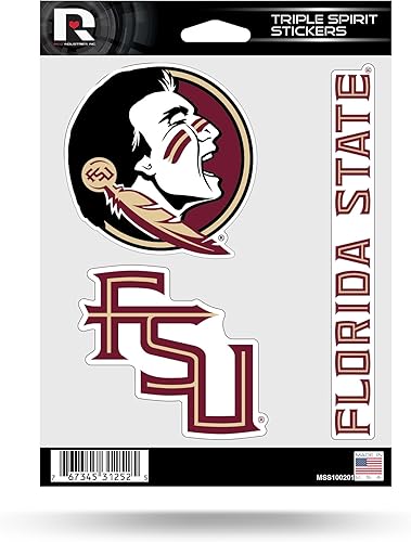 Miniatura 52 de Rico Industries NCAA - Lámina de adhesivos triple diseño de Alabama