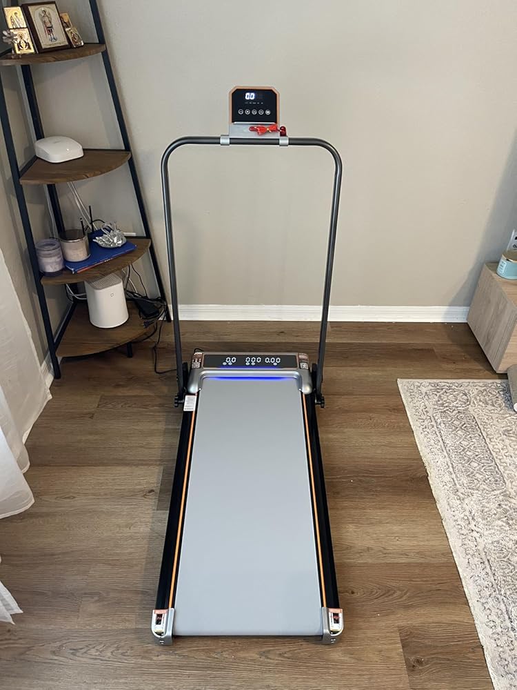 Walking Pad Treadmill with 12% Incline & Dual LED Display , 4 in 1 Walking Pad with Handle Bar
