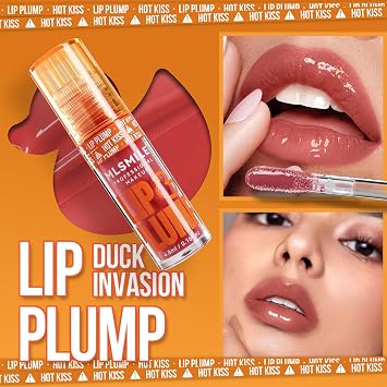 3PCS Duck Plumping Lip Gloss,Plump Lip Gloss,High Pigmentation Shine Finish,Duck Plumping, Non-Sticky Matte FInish,Infused with Spicy Ginger,Clearly Spicy