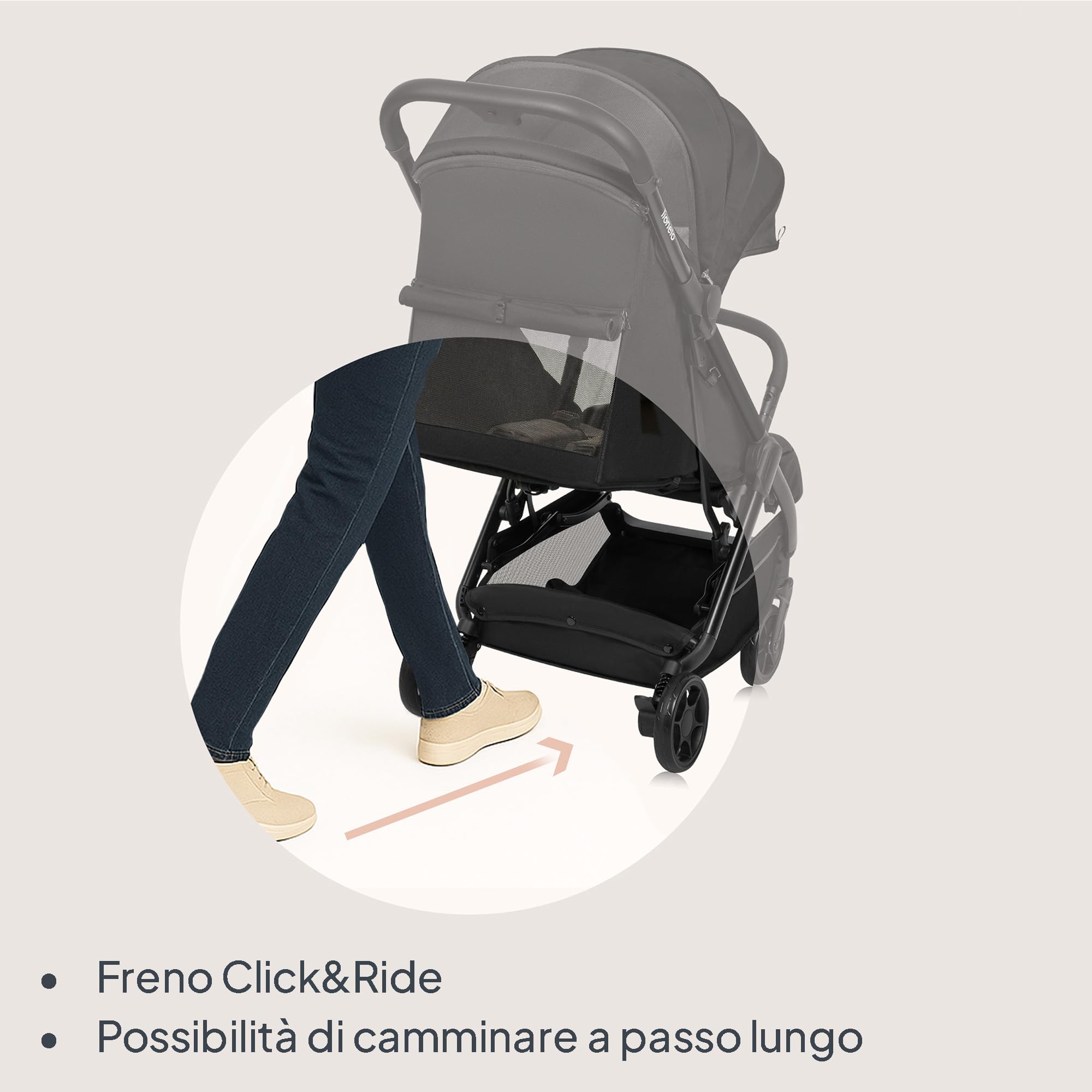 LIONELO Julie Air Passeggino da Viaggio per Aereo da 6 Mesi a 4 Anni | Fino a 22 kg, Leggero e Pieghevole con Una Mano, Ruote Girevoli a 360° con Sospensioni, Schienale Regolabile, UPF50+