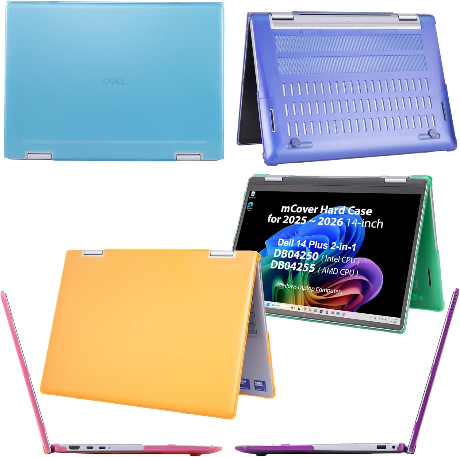 mCover Case ONLY Compatible for 2025-2026 14" Dell 14 Plus 2-in-1 DB04250 / DB04255 Windows Laptop PC (NOT Fitting Any Other Dell Models)- Blue