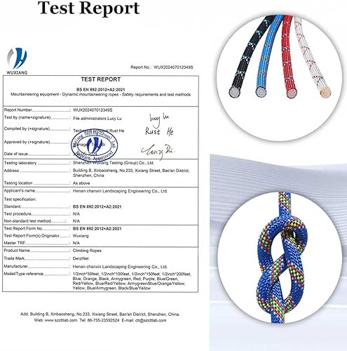 Miniatura 3 de Cuerda de poliéster de doble trenza de 12 pulgada x 100 pies, cuerda de toro de alta resistencia para trabajo en árboles, patio, vela, remolque,