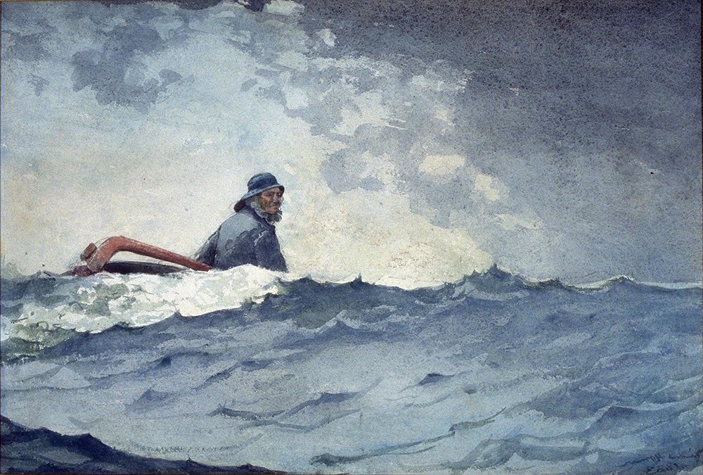 Tableau de mer Winslow Homer A Swell of The Ocean pour un salon marin et chaleureux