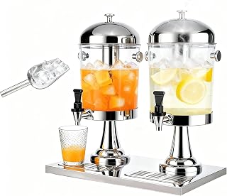 4.5 Gallon Drink Dispenser with Stand and Ice Core, Spigot, and Ice Shovel