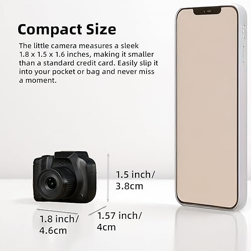 Miniatura 3 de Llavero mini cámara, mini cámara digital retro, cámara Y2K, lente gran angular, pantalla LCD de 1.4 pulgadas, 32 GB incluidos, fotos nostálgicas,
