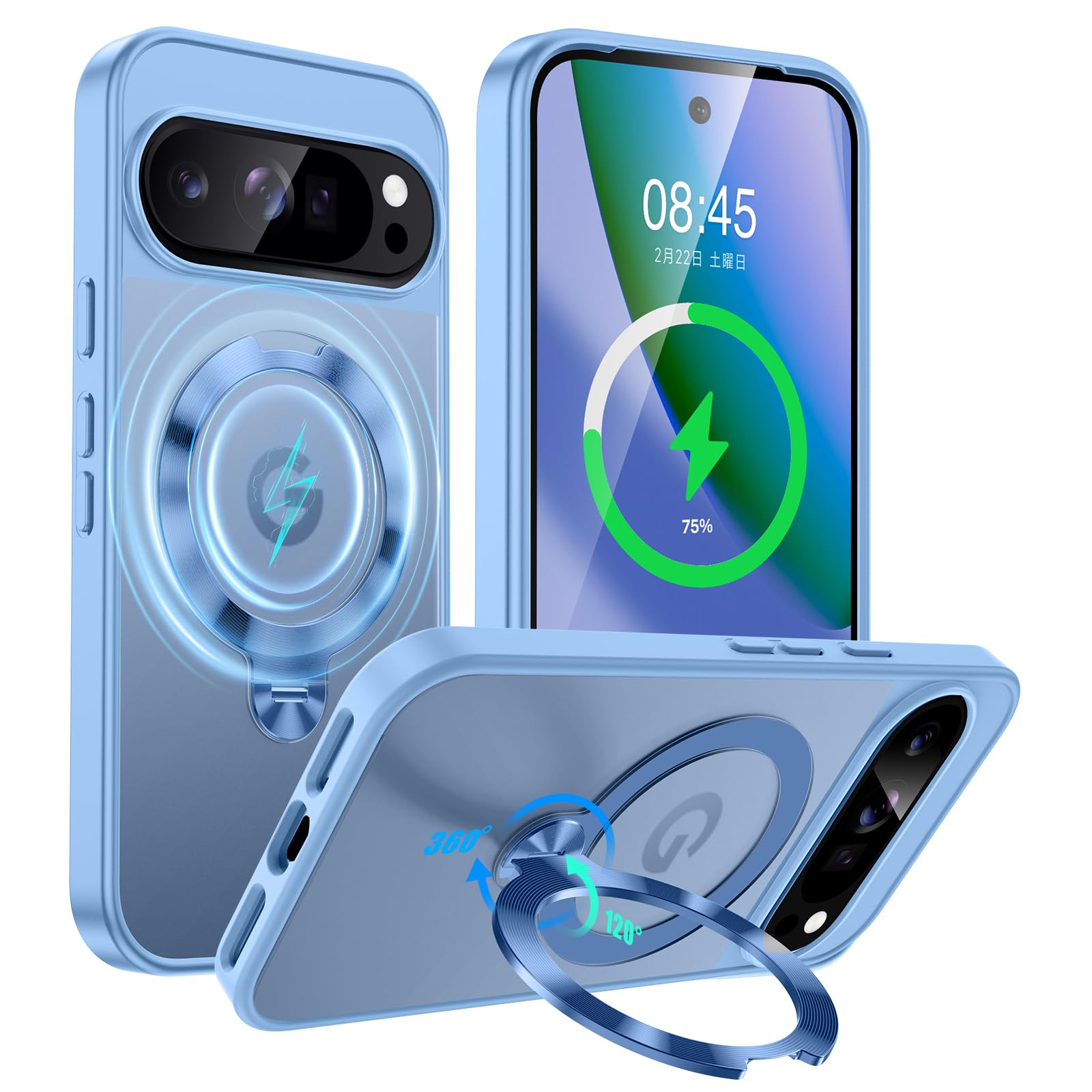 Amazon.co.jp: Google Pixel 9 Pro XL ケース MagSafe対応 半透明 360 
