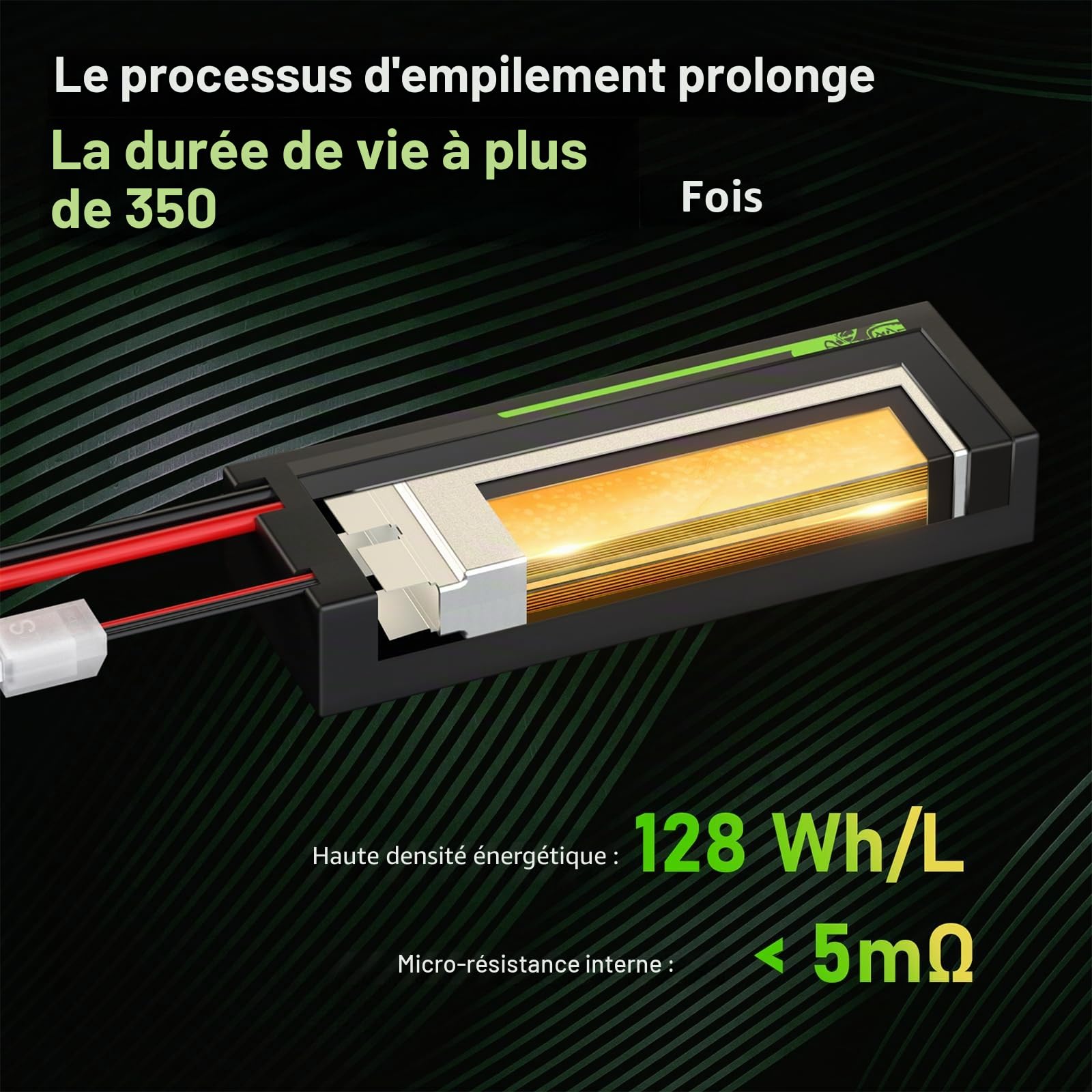 OVONIC LiPo 11,1 V 3S 5000 mAh 120 C avec Prise TRA pour Voiture RC Camion Avion Hélicoptère Bateau Voiture Racing RC Hobby