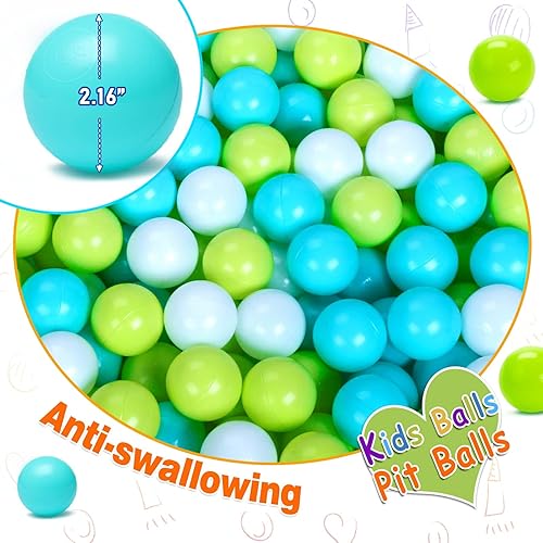 Miniatura 6 de Hovenlay Pelotas para niños pequeños, bebés, mascotas, sin BPA, no tóxicas, a prueba de aplastamiento, ideal para casa de juegos para niños, piscina