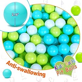 Vanland Ball Pit Balls for Baby and Toddler Phthalate Free BPA Free Crush Proof Plastic - Multicolored Pit Balls in Reusable Play Toys for Kids with Storage Bag