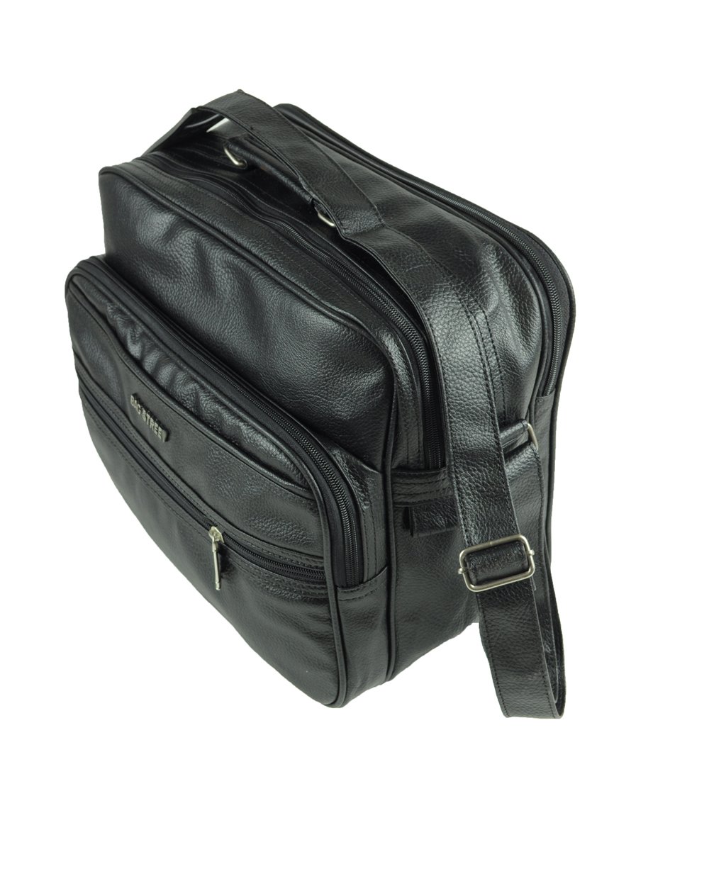 Stabile Arbeitstasche Flugumhänger Flugbegleiter Umhängetasche Messenger Bag schwarz Querformat