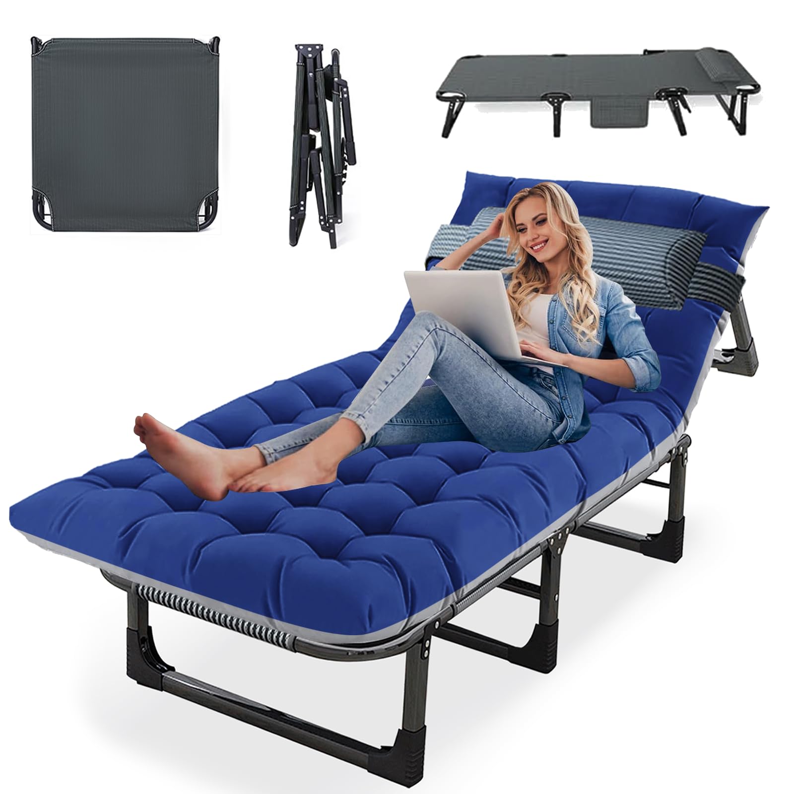 BSISHL Heavy Duty Camping Cot with Mattress