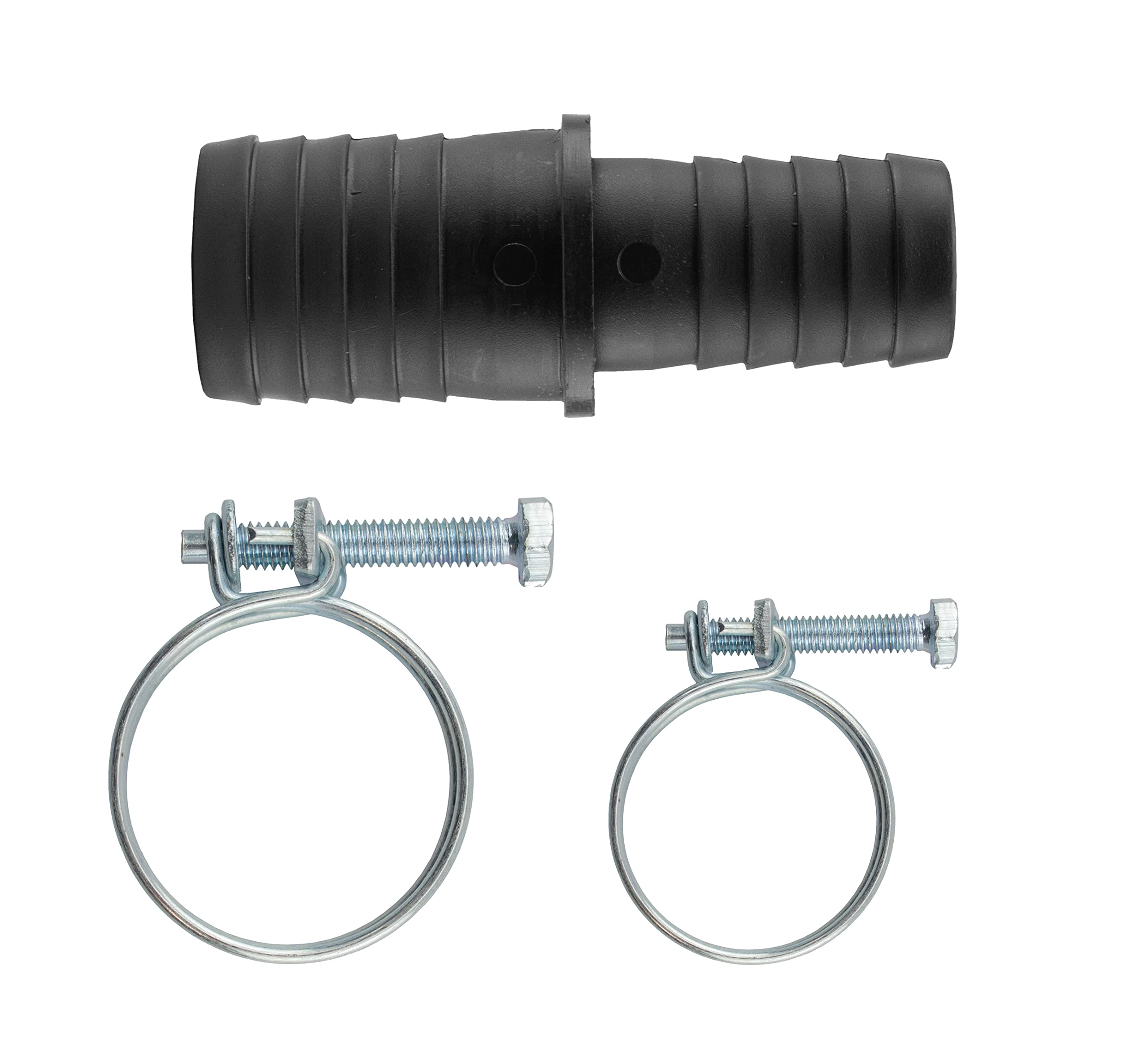 Cost Wise Pond Pipe Reducing Connector 32Mm-25Mm With Double Wire Hose Clips For Corrugated Pond Pipe