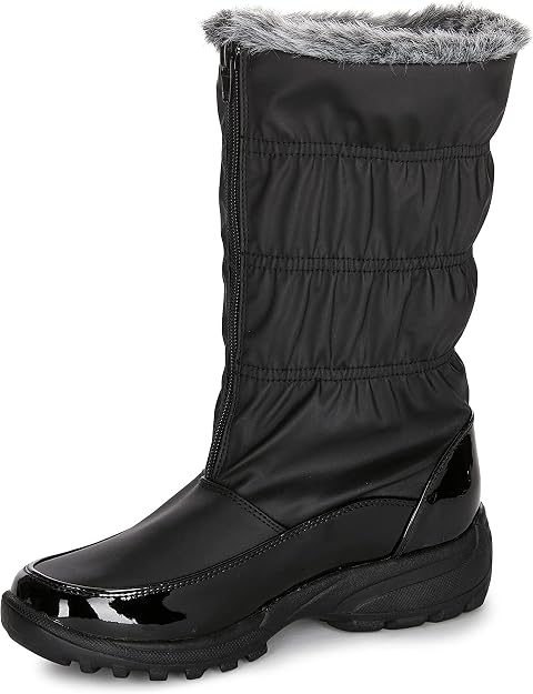khombu women's blend faux fur zipper winter snow boot