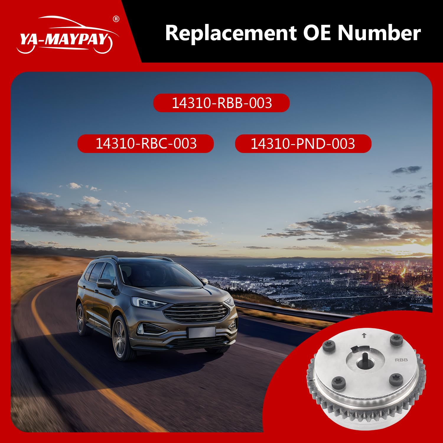 14310-RBC-003 Variable Valve Timing Sprocket Intake VVT Camshaft Timing Gear Compatible with 2002-2011 Civic 2.0L 2002-2006 Honda CR-V 2.4L