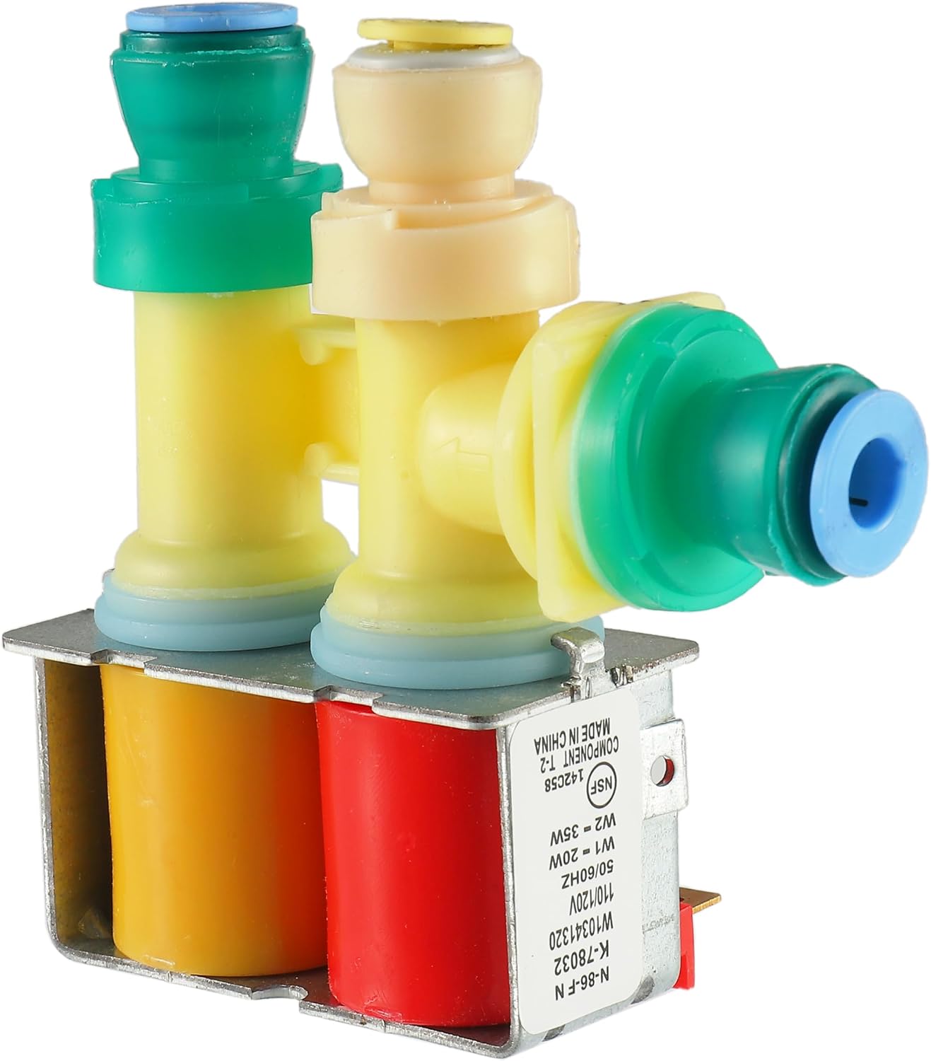WPW10341320 W10341320 Refrigerator Water Inlet Valve Compatible with Whirlpool, kenmore, kitchen-aid, may-tag Refrigerator Replacement of AP6019939, PS11753250, EAP11753250