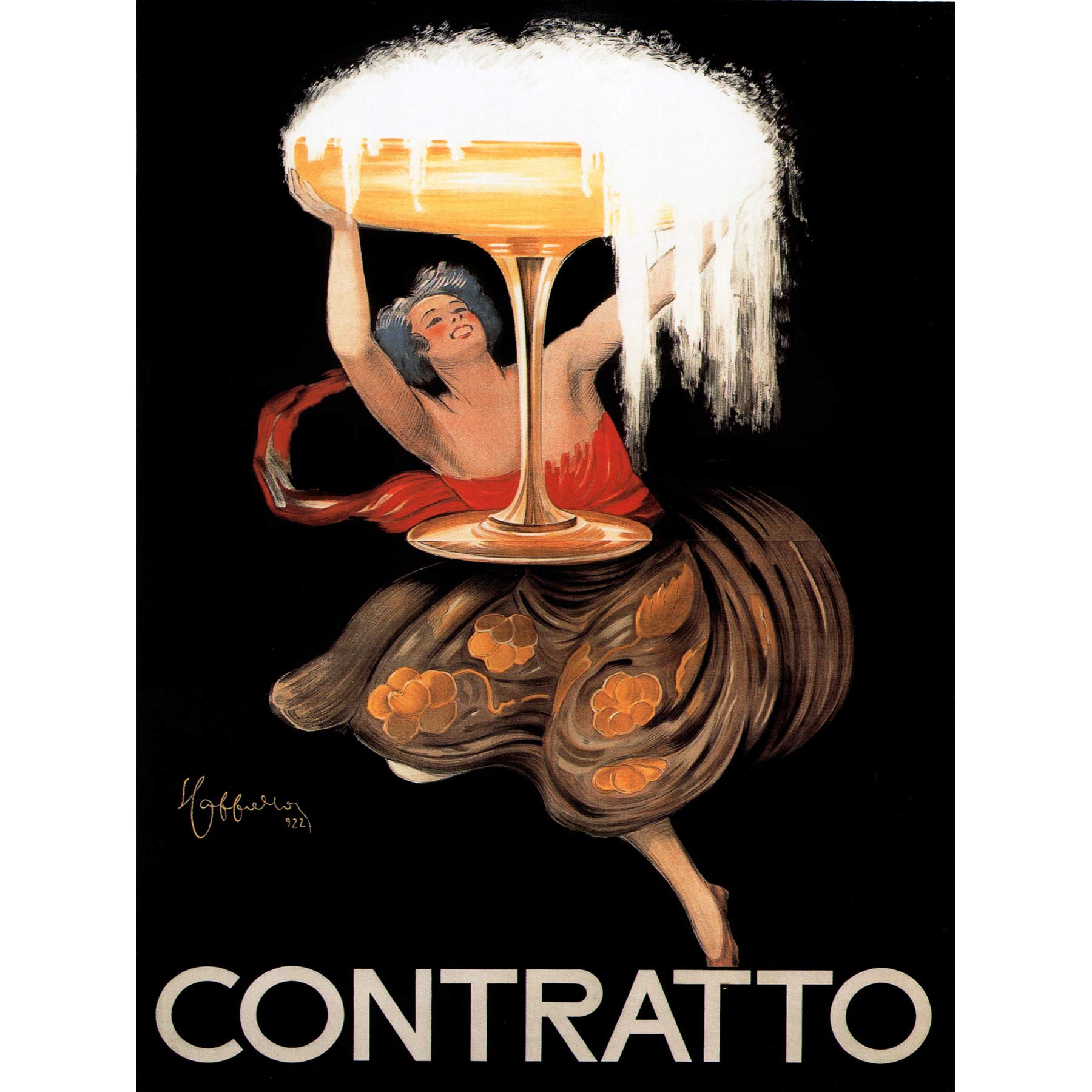 Wee Blue Coo Advert Champagne Contratto Italy Drink Alcohol Picture Canvas Print
