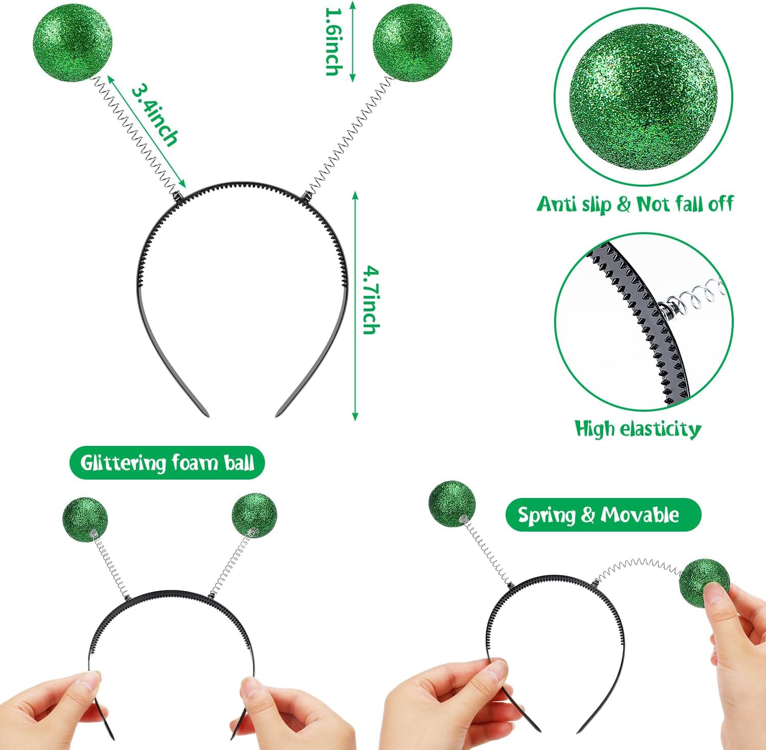 Halloween Alien Headband Glasses and Martian Antenna Party Accessories