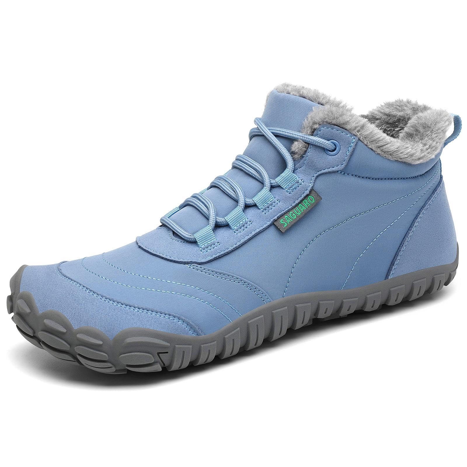 SAGUARO Barefoot Scarpe Invernali Caldo Stivali Neve per Uomo Donna,Gr.36-48