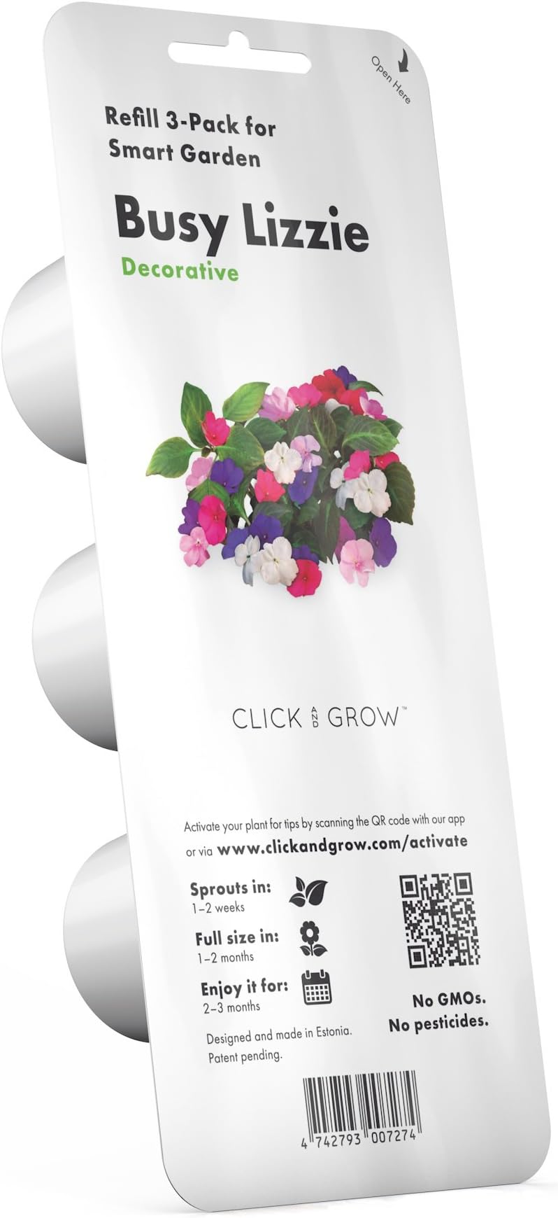 Smart Garden Busy Lizzie Plant Pods, 3-Pack