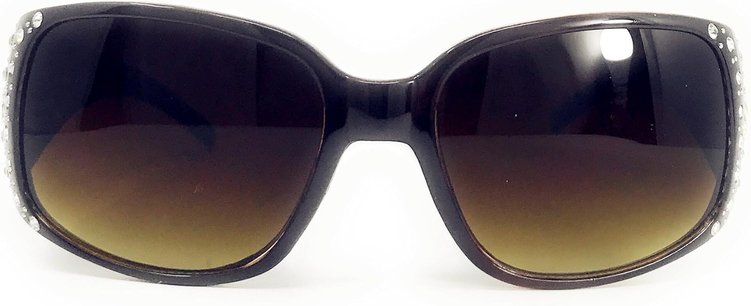 Texas West Women's Sunglasses With Bling Rhinestone UV 400 PC Lens in Multi Concho
