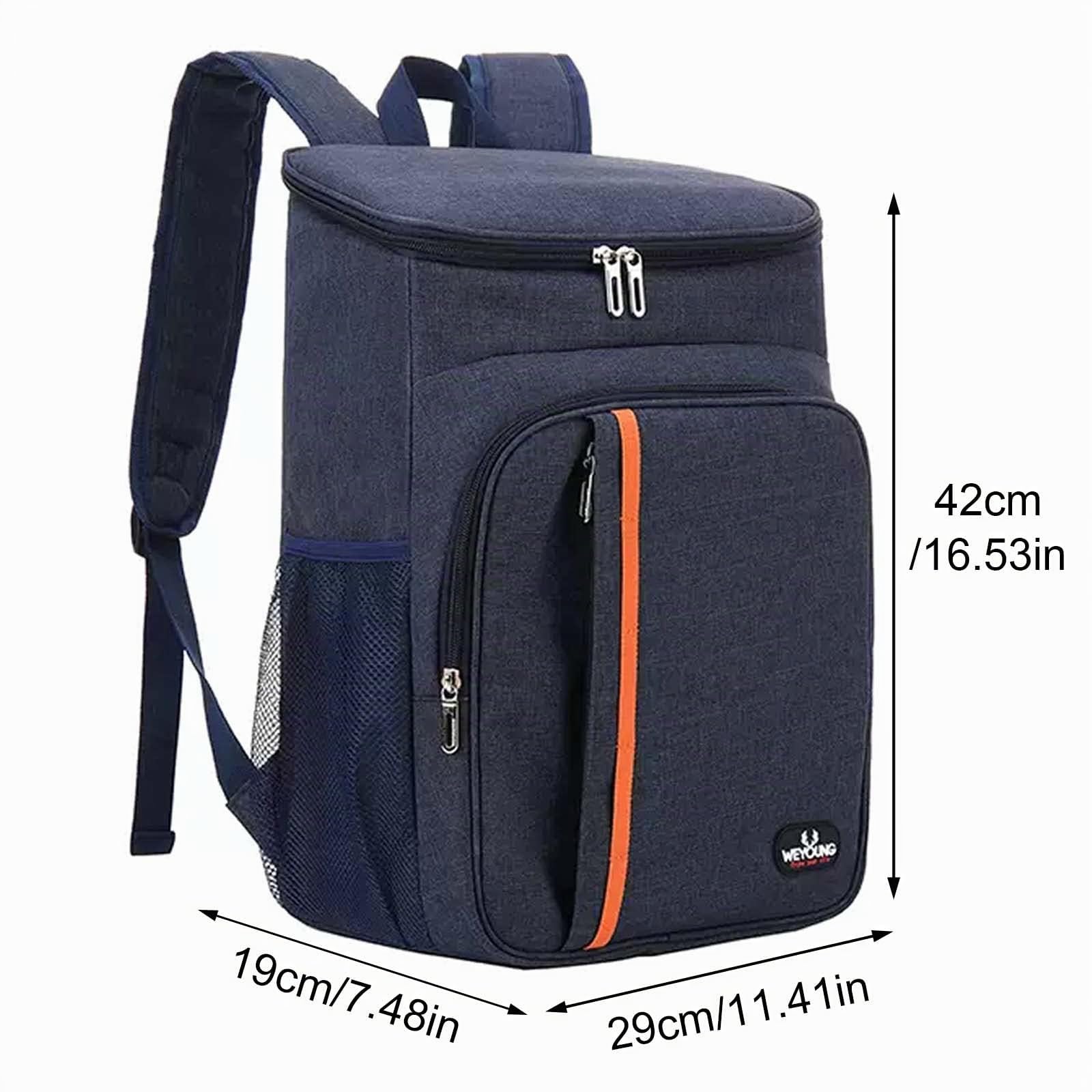 Mochila Nevera Isotérmica 23L - Bolsa Térmica Impermeable Grande para Picnic, Almuerzo, Playa, Camping y Senderismo - Refrigeración (Azul)