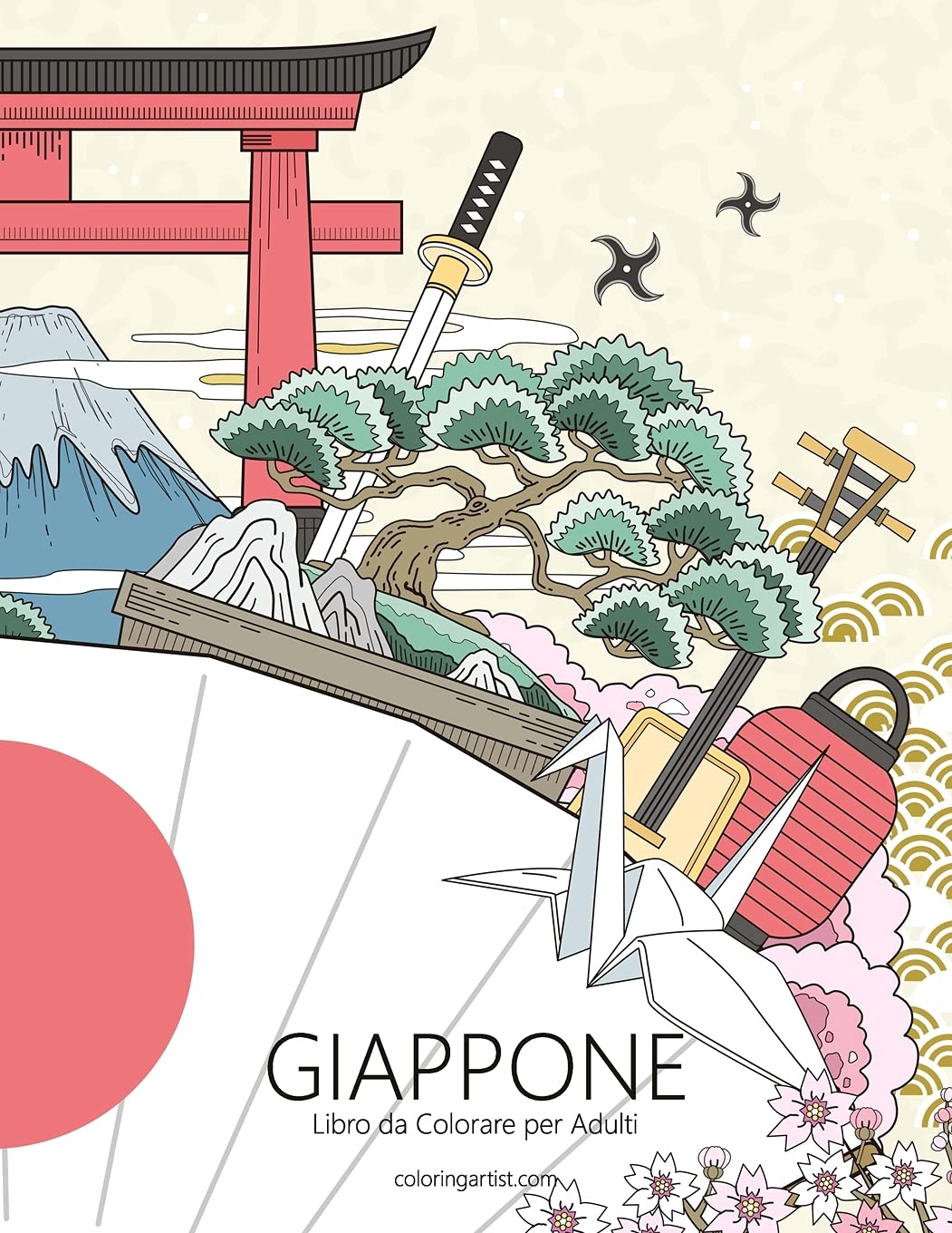 Giappone Libro da Colorare per Adulti 1: Volume 1