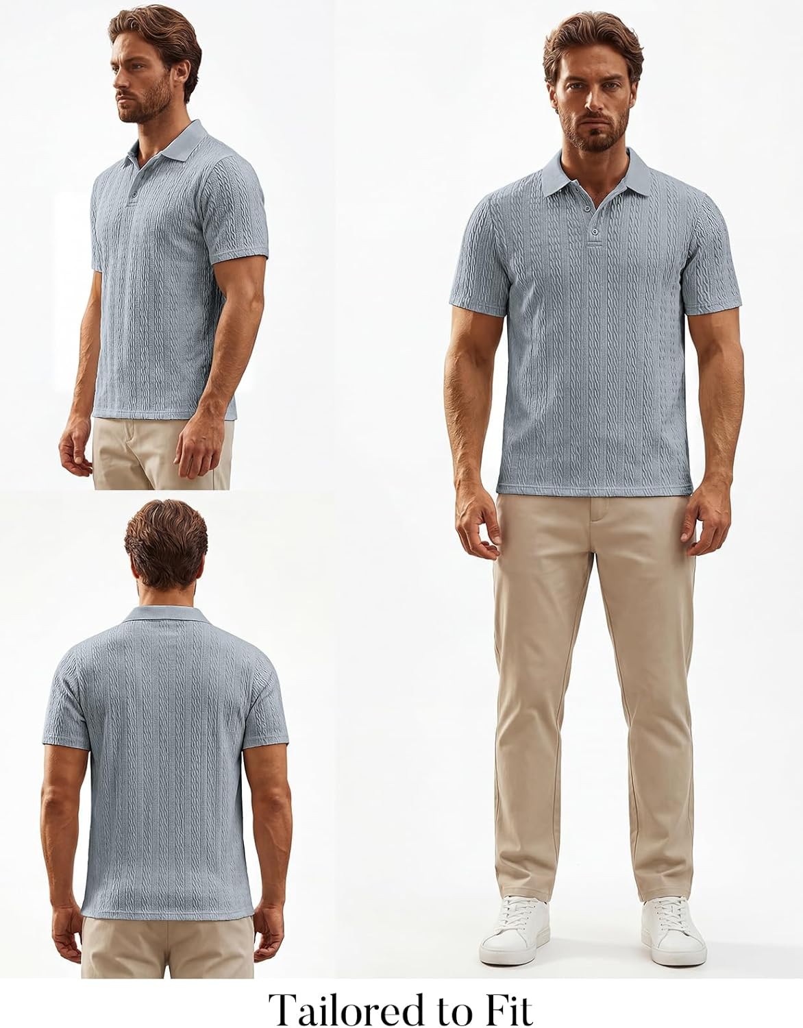 PJ PAUL JONES Mens Polo Shirts Short Sleeve Casual Collared Summer Vacation Shirts Golf Polo Shirts - Image 6