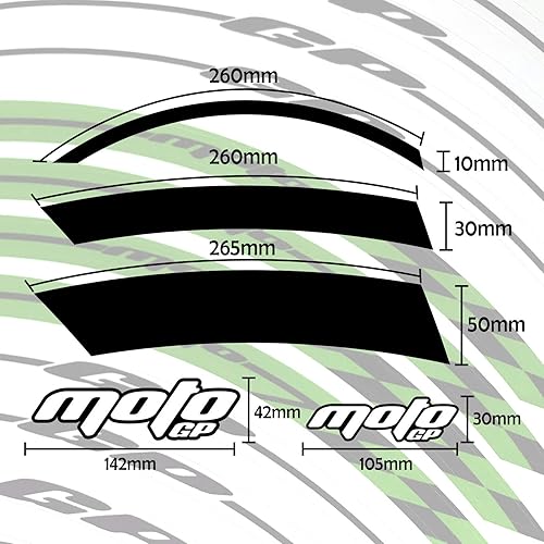 Miniatura 5 de MC MOTOPARTS Calcomanías de llanta de 17 pulgadas compatibles con ZX-10R ZX-6R ZX-6RR 636 Z900 Z1000 Z650 Ninja 400 Blanco